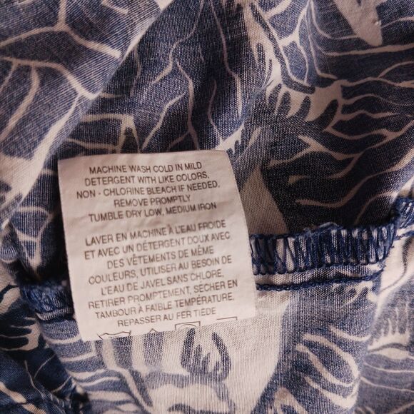 Men's Hawaiian Shirt Large Blue Fish - Picture 9 of 10